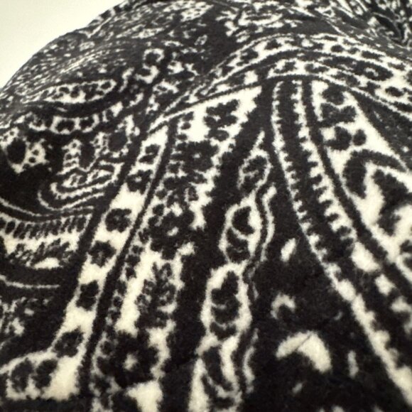 Vintage Women’s Velour Halter Active Sweater Black White Full Zip Size 1X - Picture 10 of 13